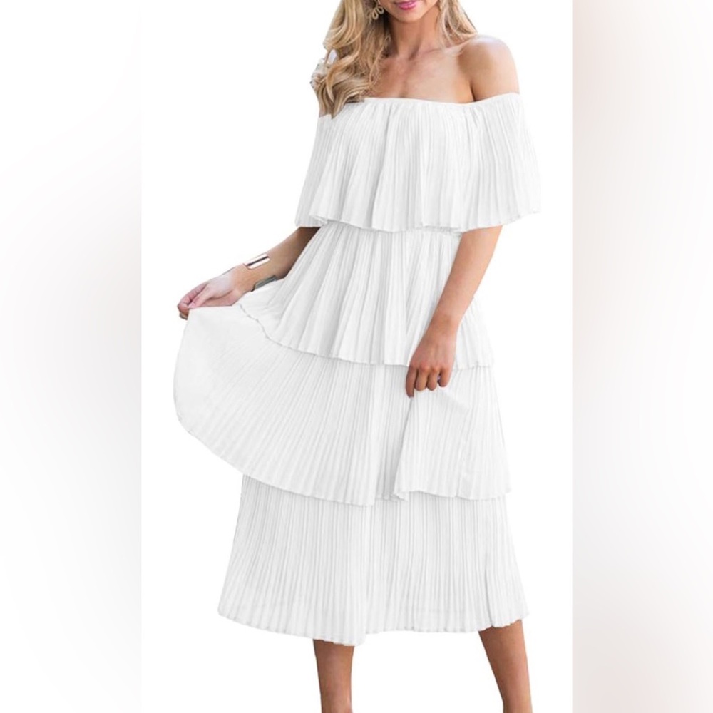 Off The Shoulder Ruffle Dress